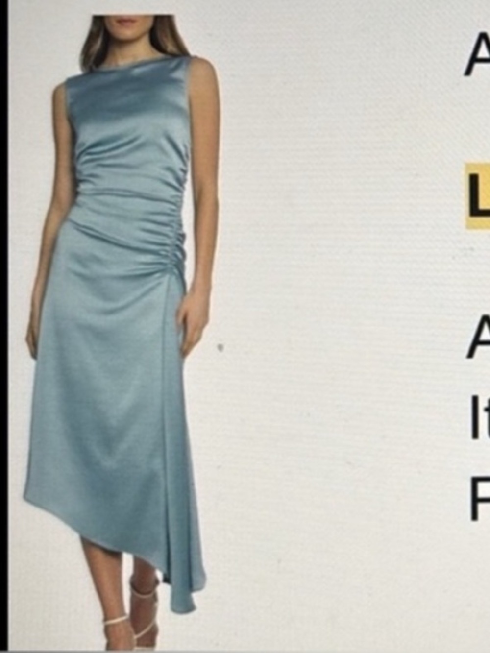 Luxley Blue Finch Ruched Dress
